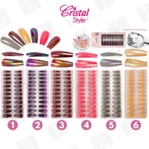 Uñas Press On Visos Coffin x24