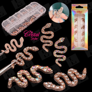 Decoración Dije Serpiente Oro Rosa