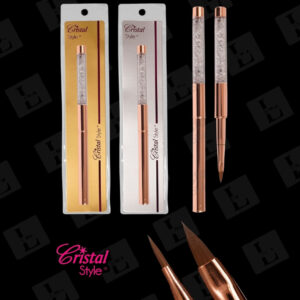 Pincel Oro Rosa Piedras 3D